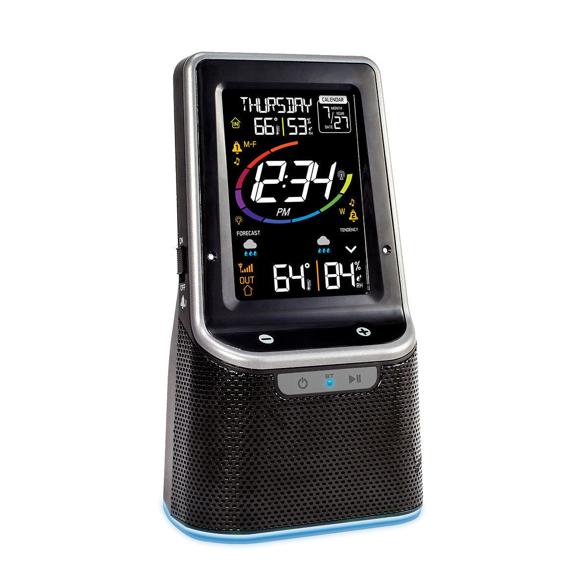 Draadloos kleurenweerstation met Bluetooth-speaker