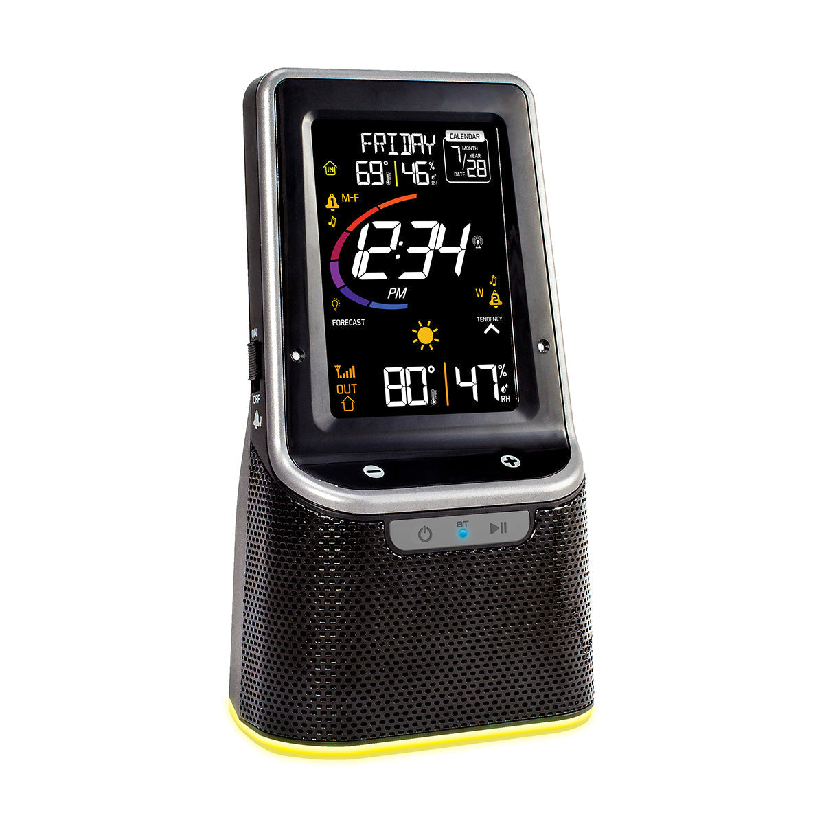 Draadloos kleurenweerstation met Bluetooth-speaker