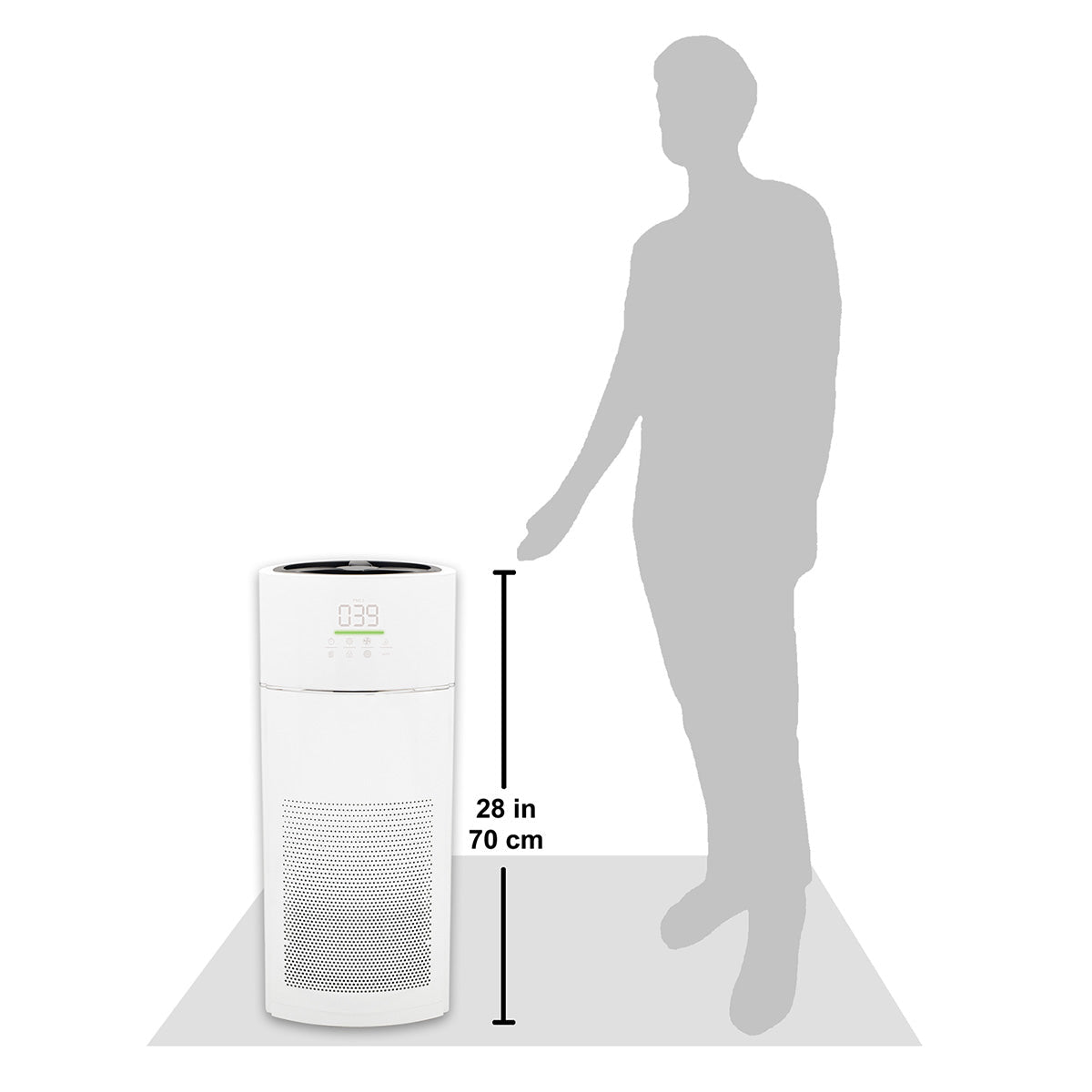 Intelligenter 360-Grad-Luftreiniger mit Sensorik