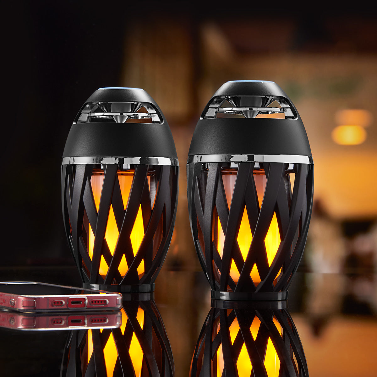 Tiki Torch Bluetooth-buitenluidsprekers (set van 2)