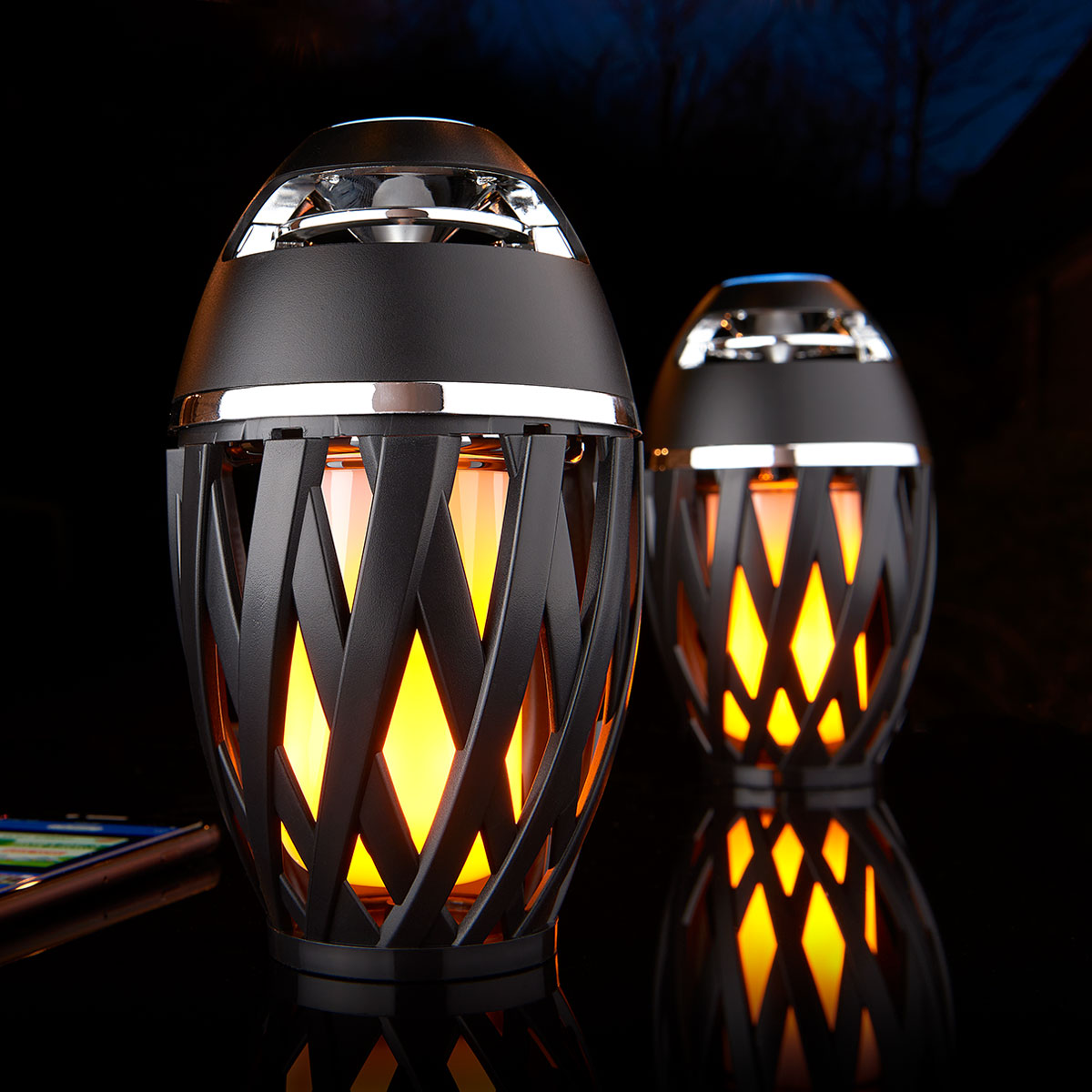 Tiki Torch Bluetooth-buitenluidsprekers (set van 2)