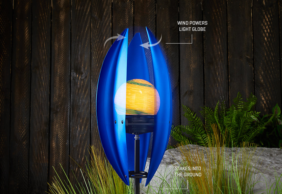 Windgedreven tuinlamp