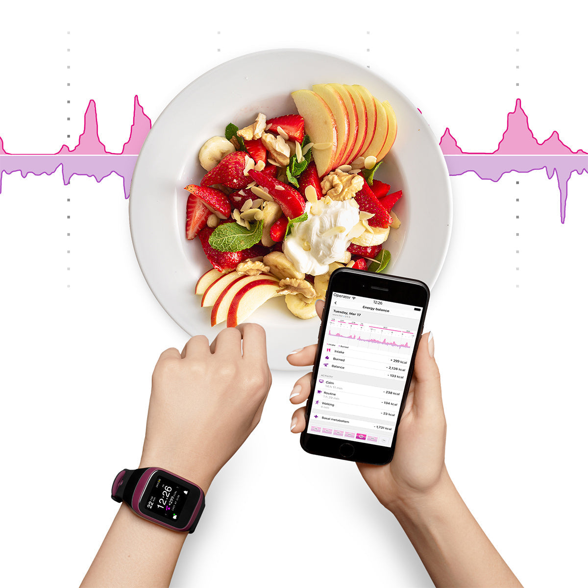 Intelligentes Kalorien-Tracking-Armband
