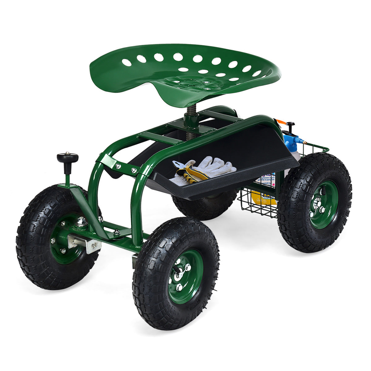 Robuster fahrbarer Gartensitz