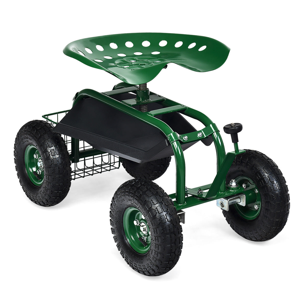 Robuster fahrbarer Gartensitz