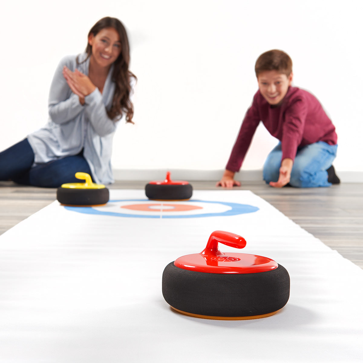 Schwebendes Curling-Set