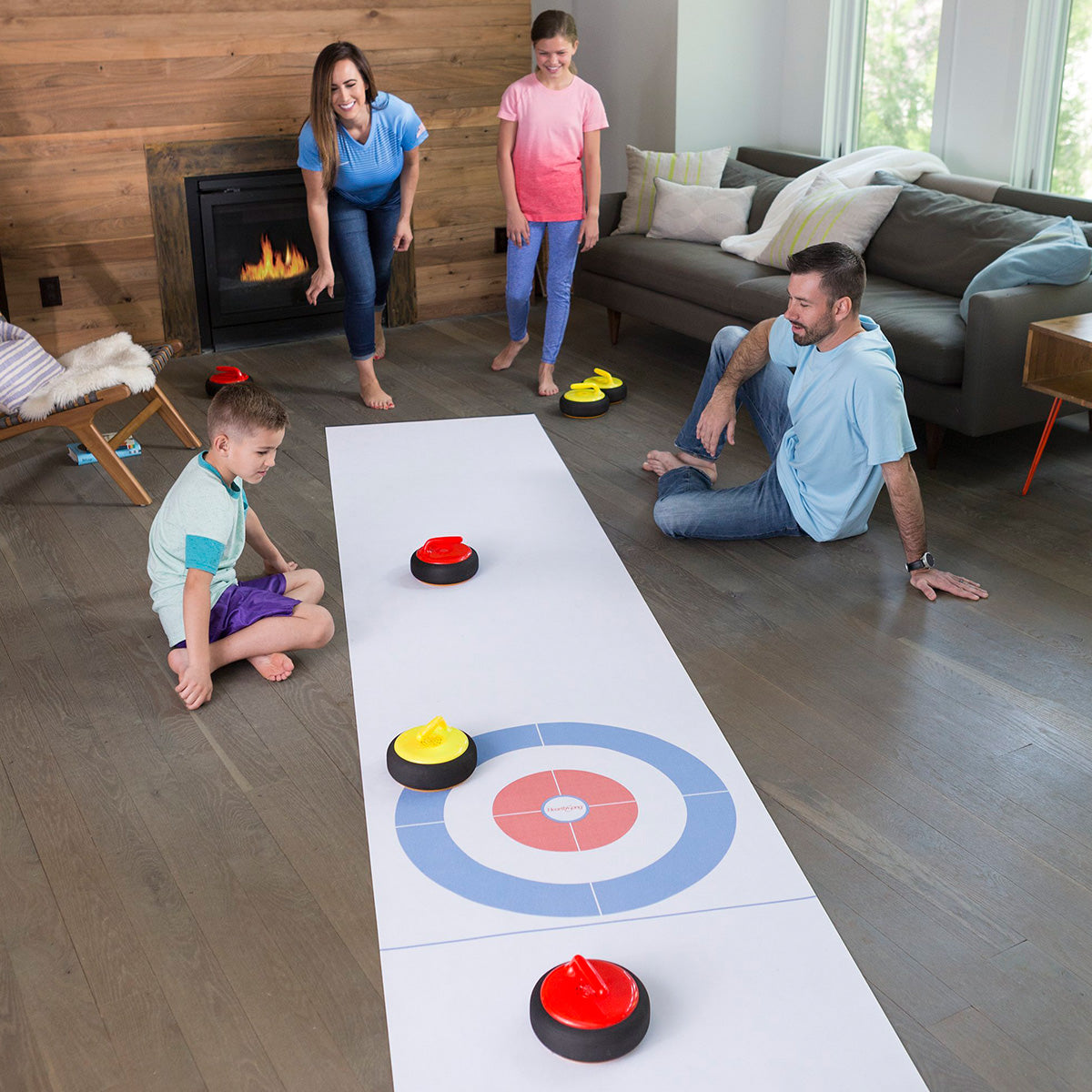 Schwebendes Curling-Set