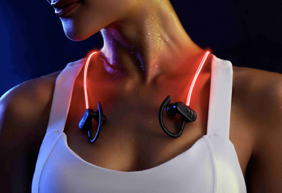 Auriculares inalámbricos LED visibles