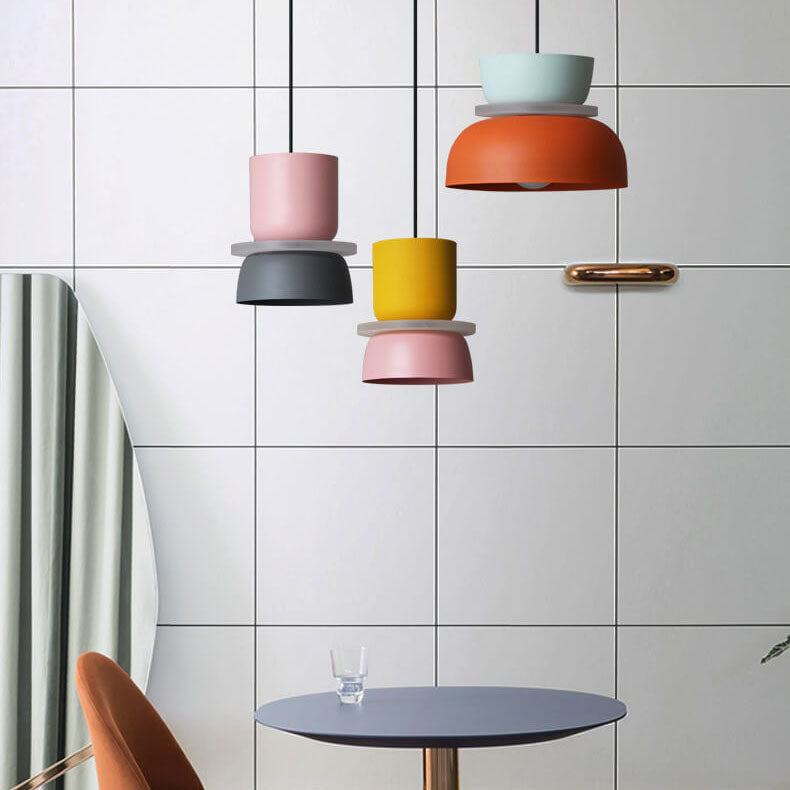 Adjustable Metal Hanging Lamp 12 inches Vibrant Two-Tone Finish Hardwired Ceiling Fixture for Bedroom Living Room Dining Area Contemporary O | Thomler