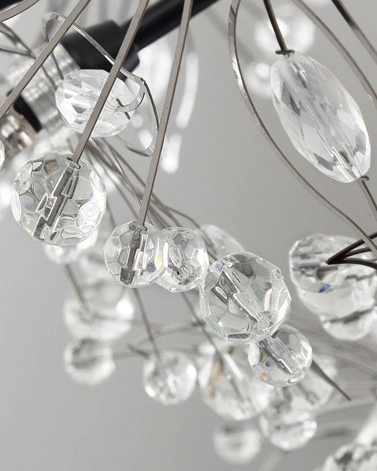 Multi-Arm Crystal Hanging Light Fixture 13-Bulb 20.5 Inch Diameter Sparkling Glass for Dining Room Living Room Entryway Bedroom Modern Adjus