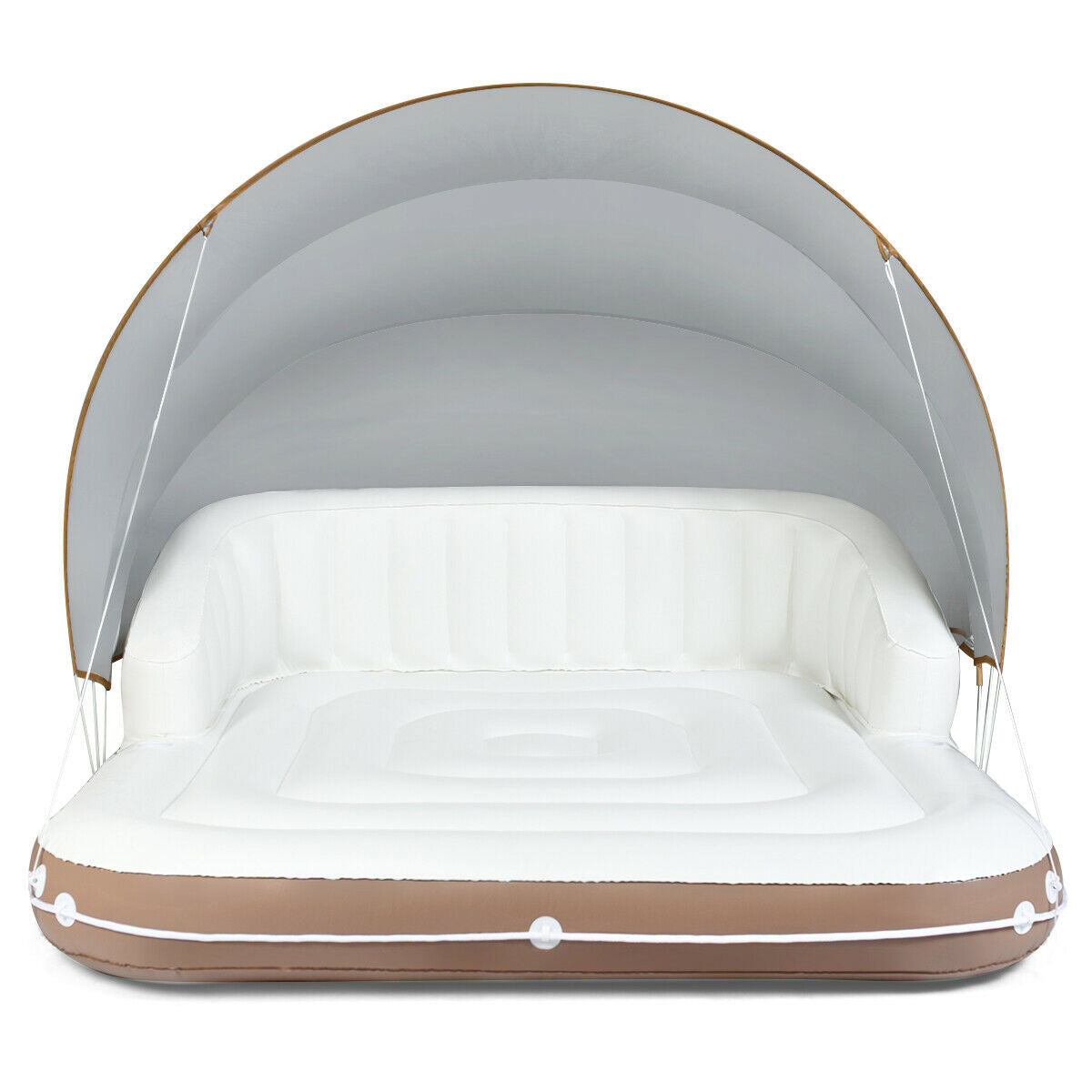 Sillón flotante para piscina con toldo