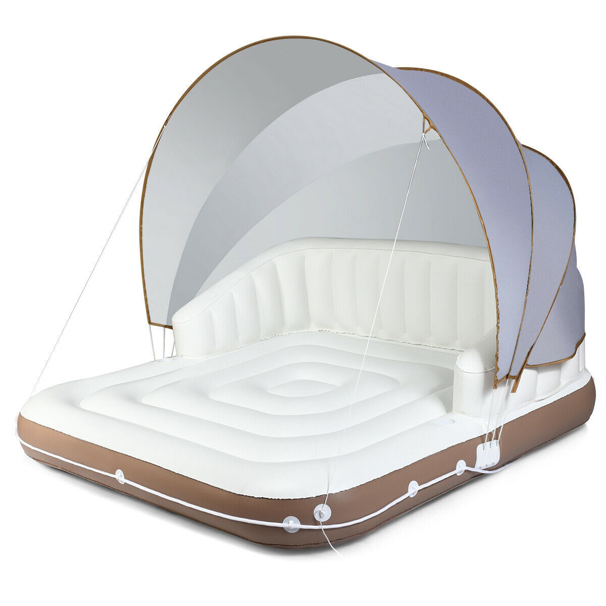 Sillón flotante para piscina con toldo