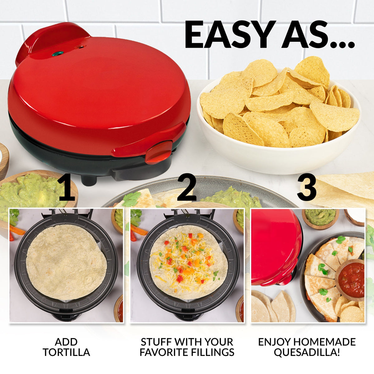 Erweiterbarer Quesadilla-Maker