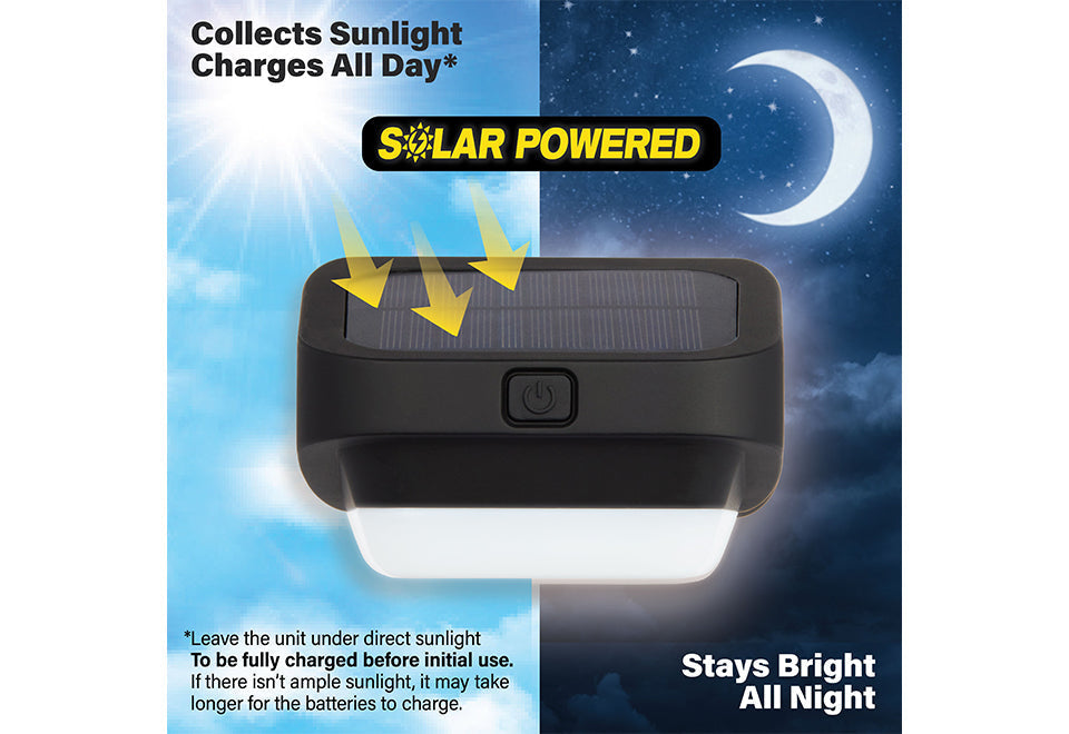 LED-Solar-Zaunleuchten (4er-Set)