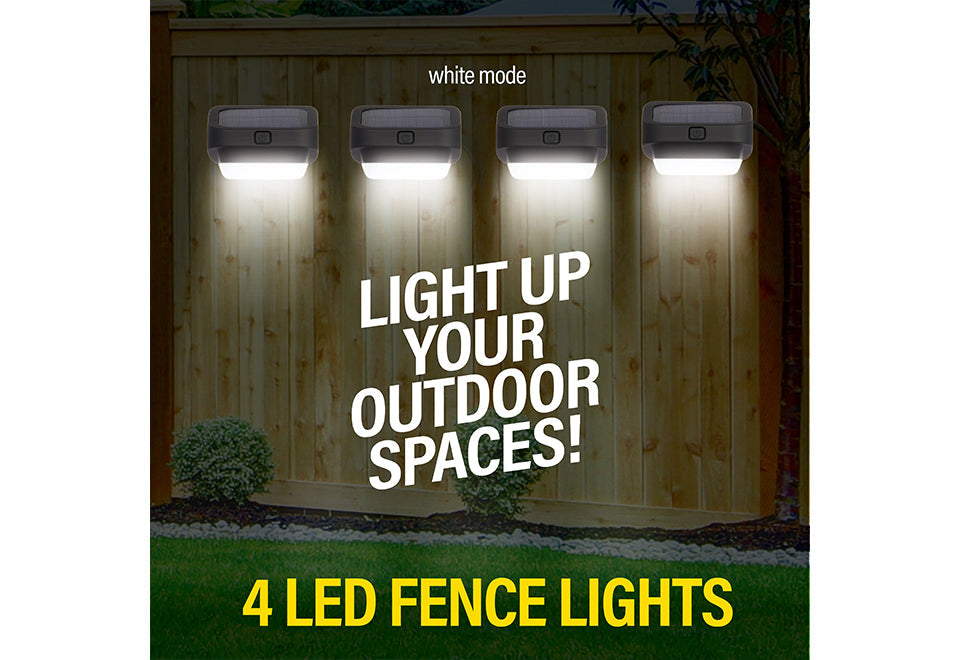 LED-Solar-Zaunleuchten (4er-Set)