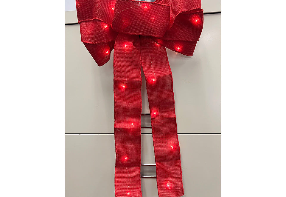 45,7 cm (18”) batteriebetriebene, leuchtende Weihnachtsschleife