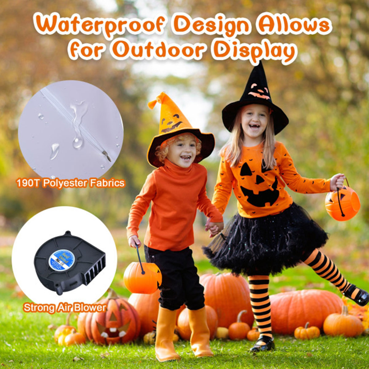 Opblaasbare Halloween-ogen van 90 cm (set van 2)
