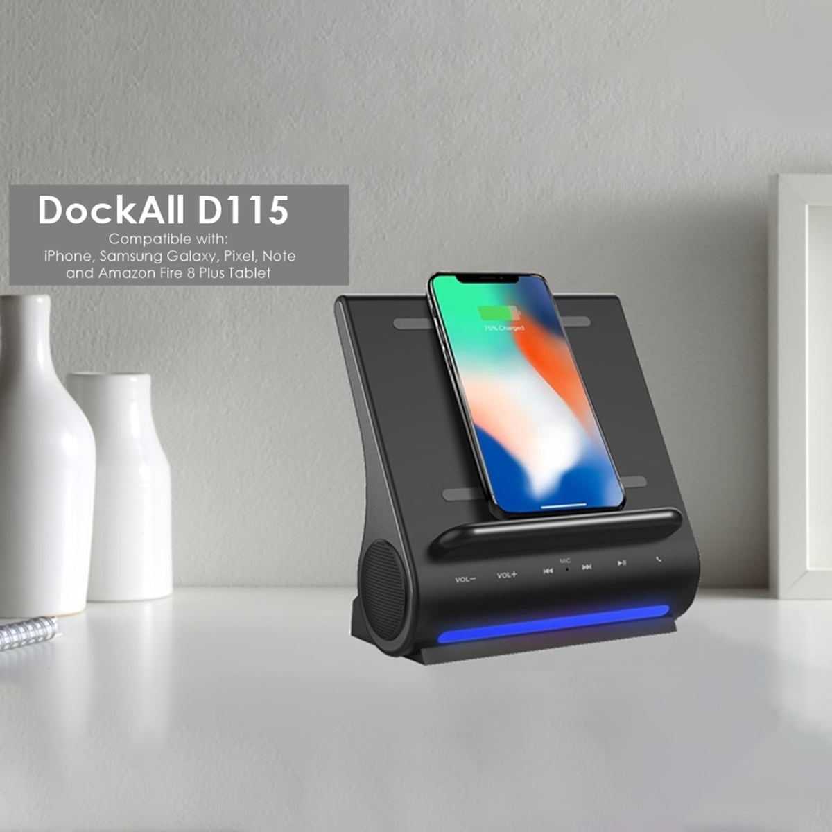 Oplaadstation met speaker