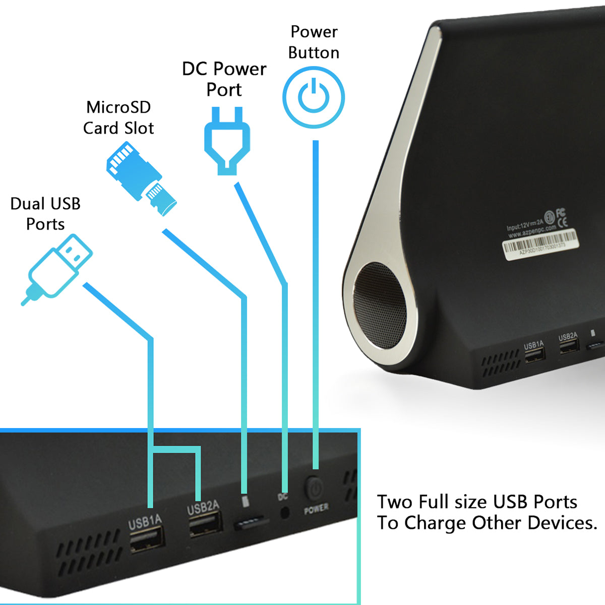 Oplaadstation met speaker