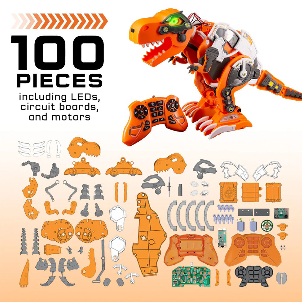 Bouwen en programmeren van een STEM-dinosaurusrobot