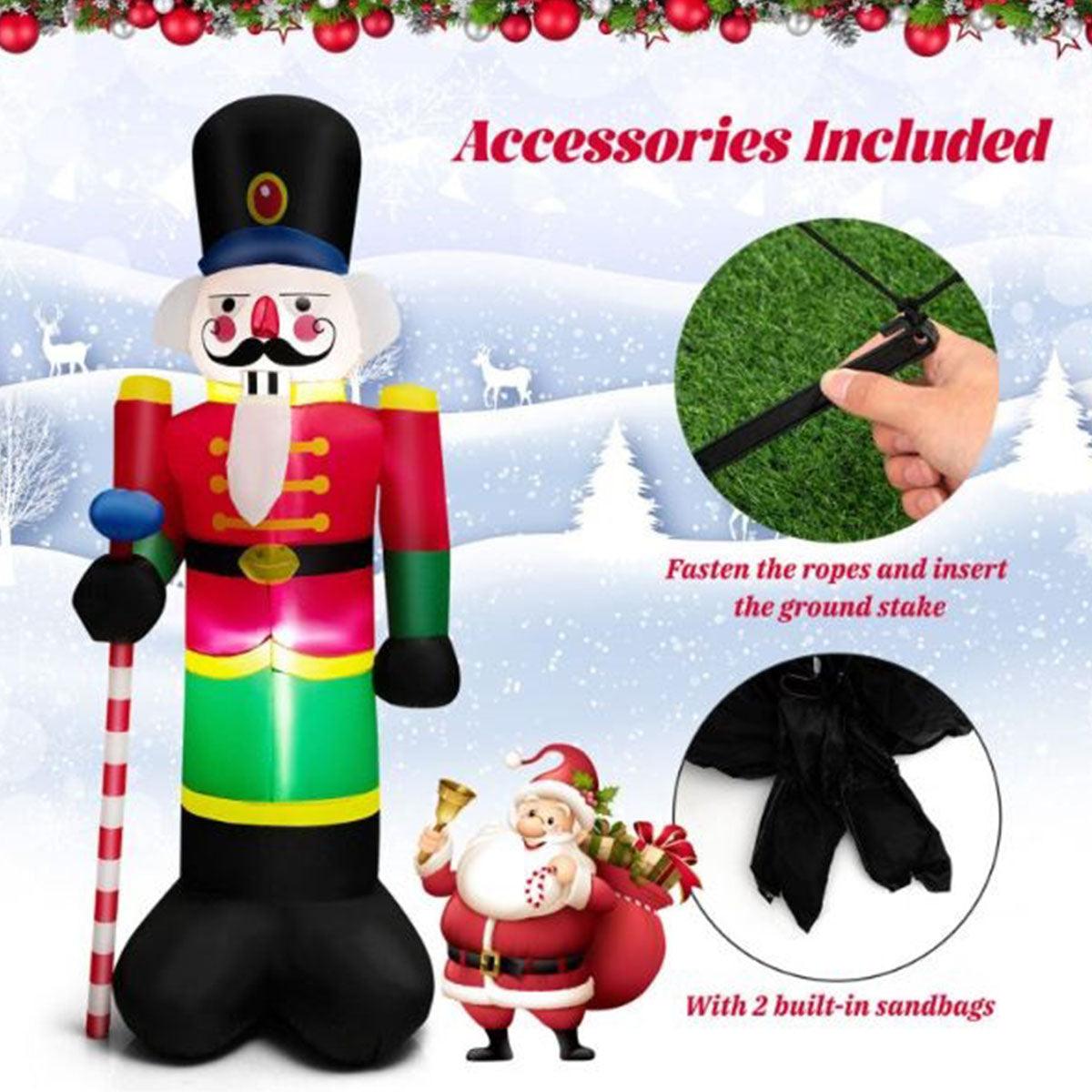 8-Ft. Inflatable Nutcracker Soldier