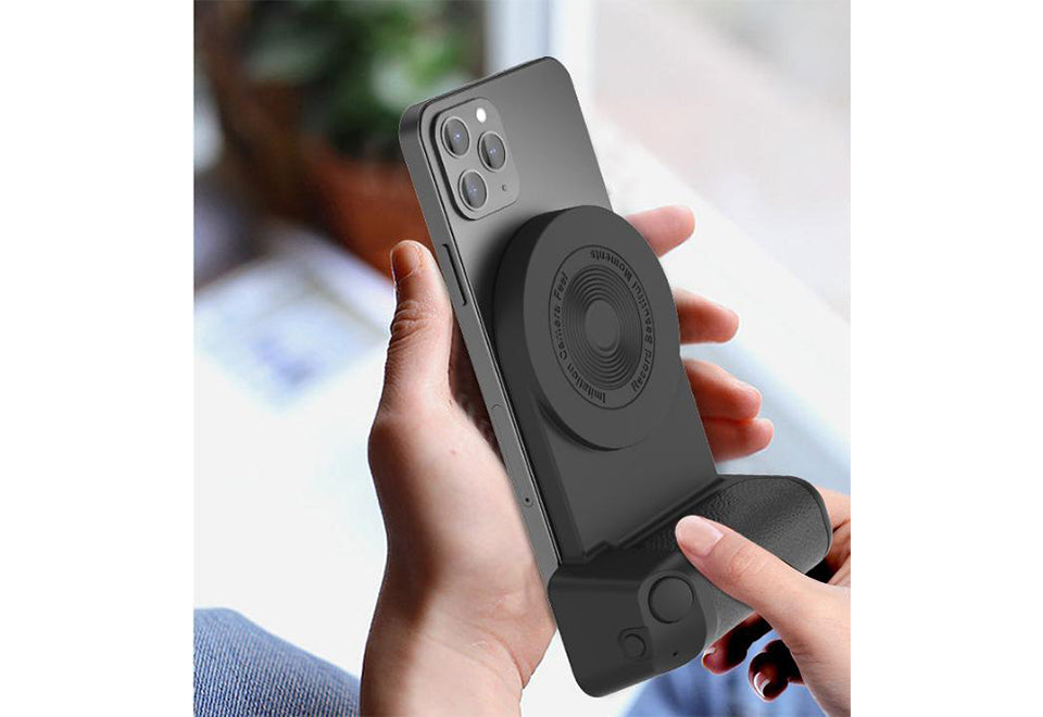 Magnetische handgreep voor selfies