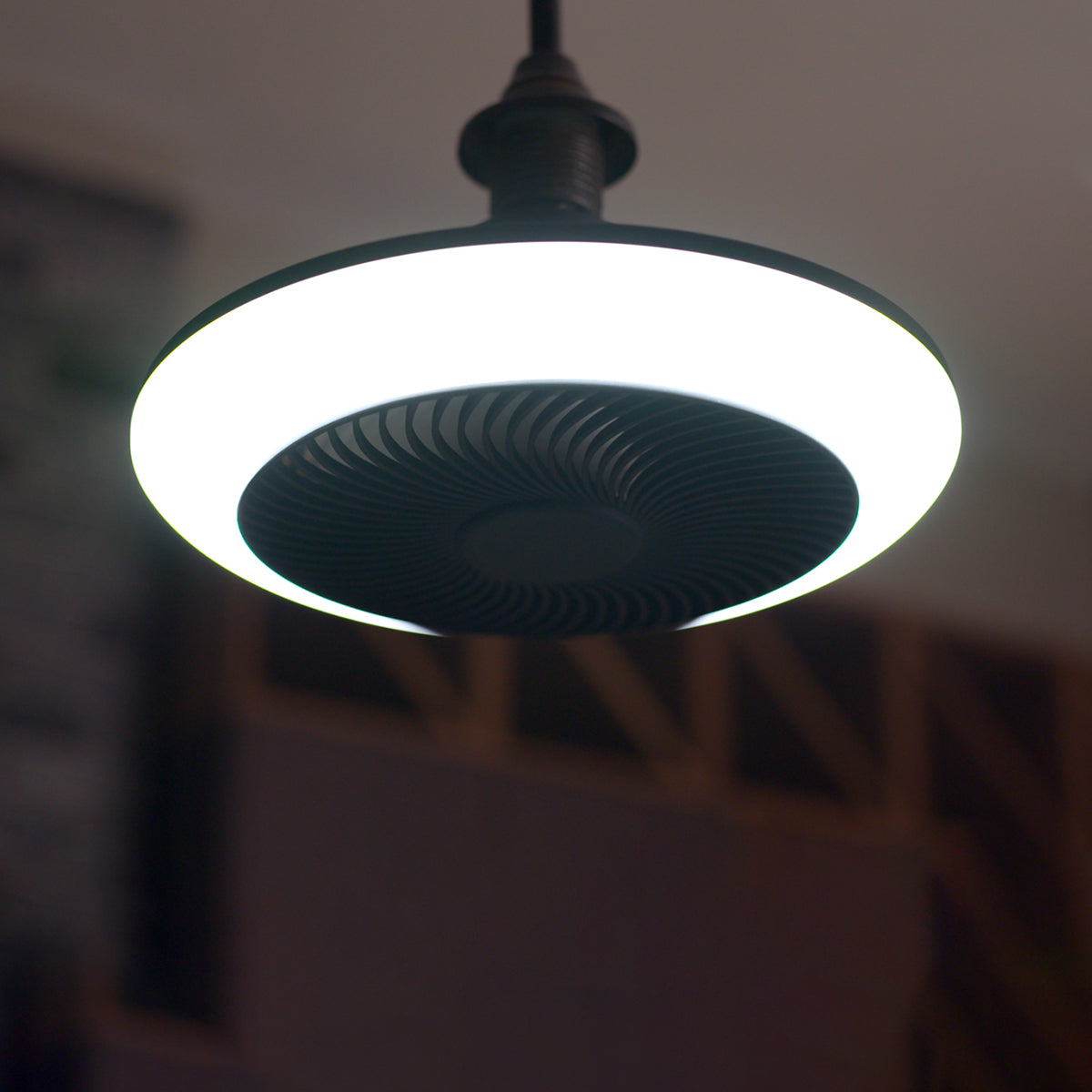 Ventilator en lamp voor in de fitting