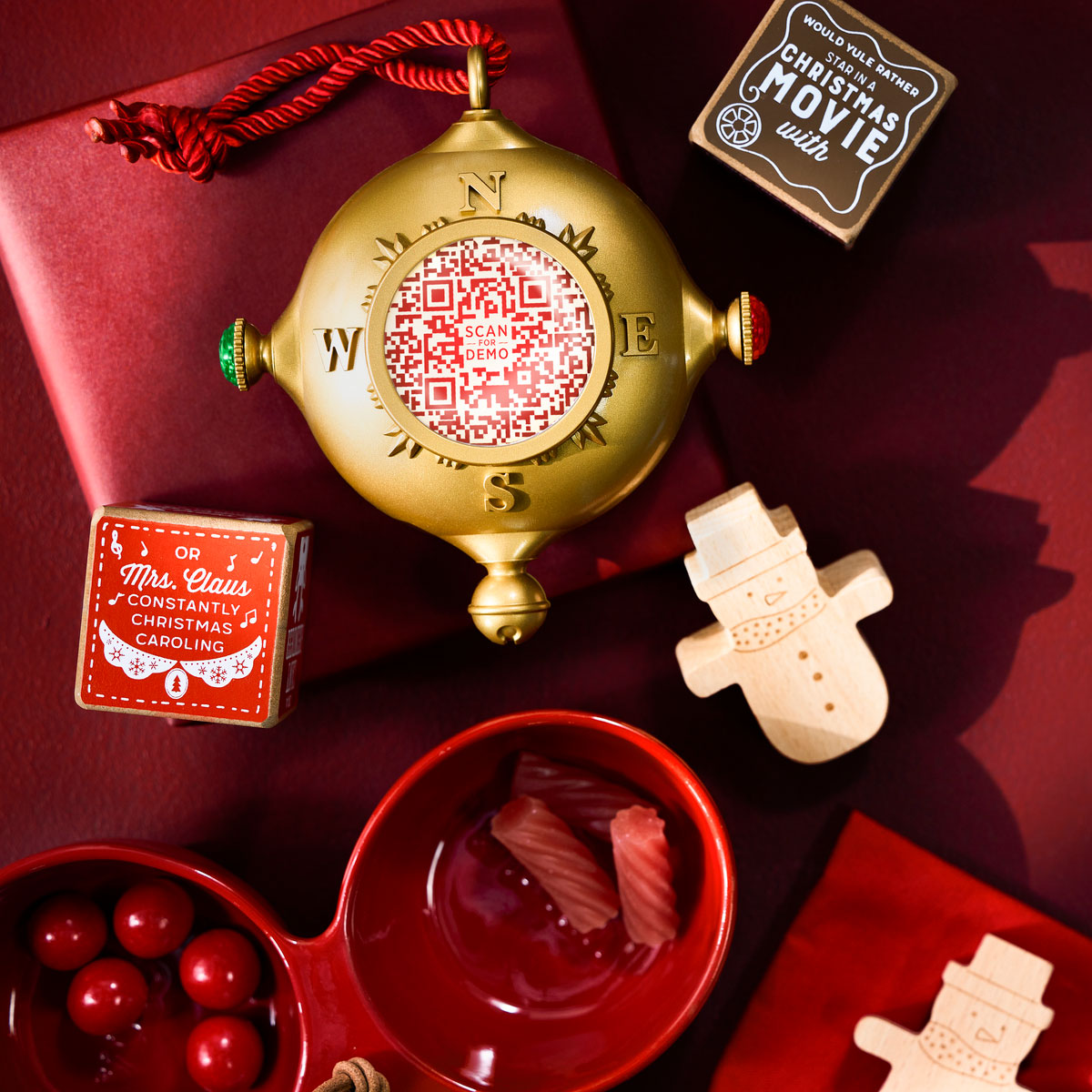 Interaktiver Weihnachtsmann-Anhänger mit Tagebuch