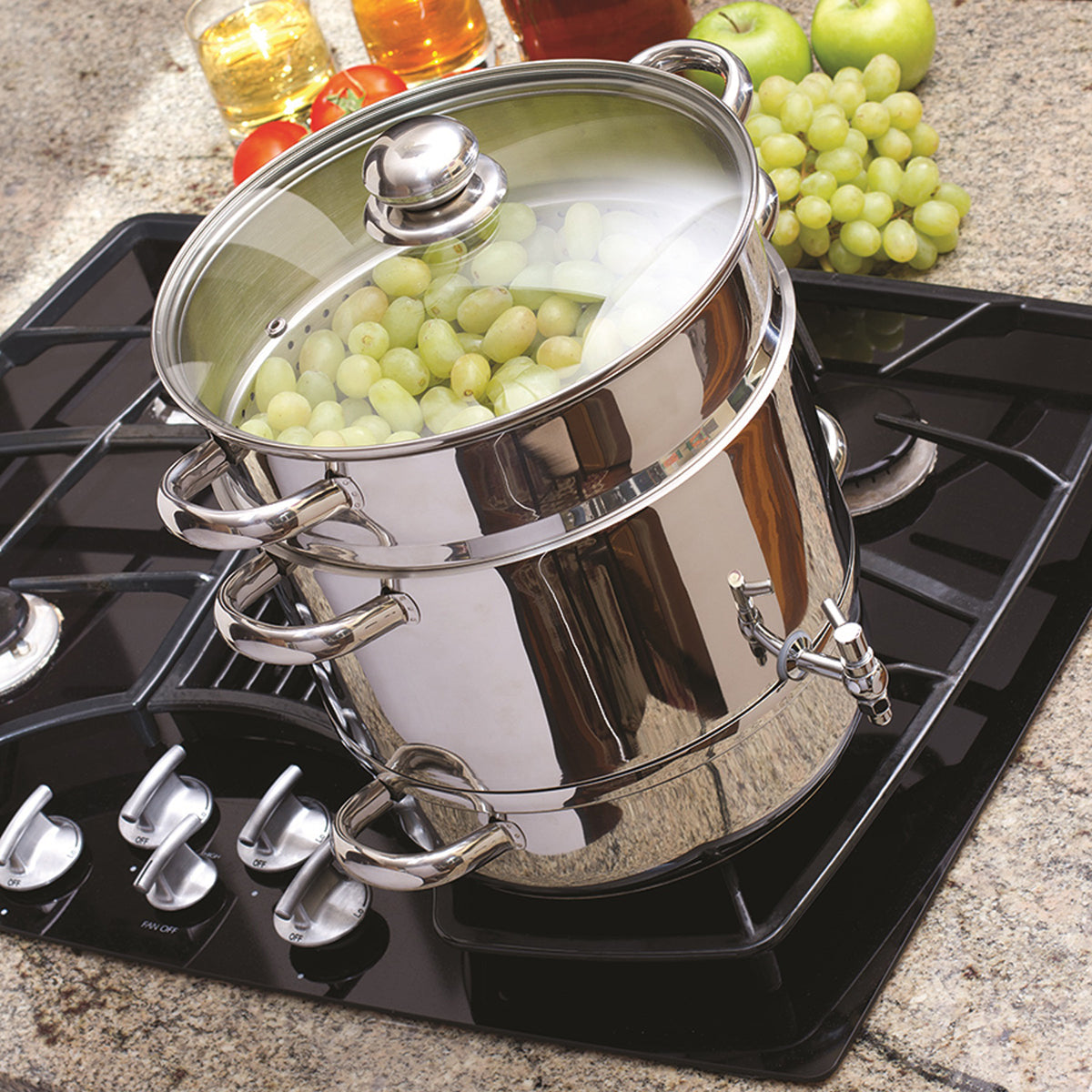 Extractor de jugo a vapor para estufa de acero inoxidable