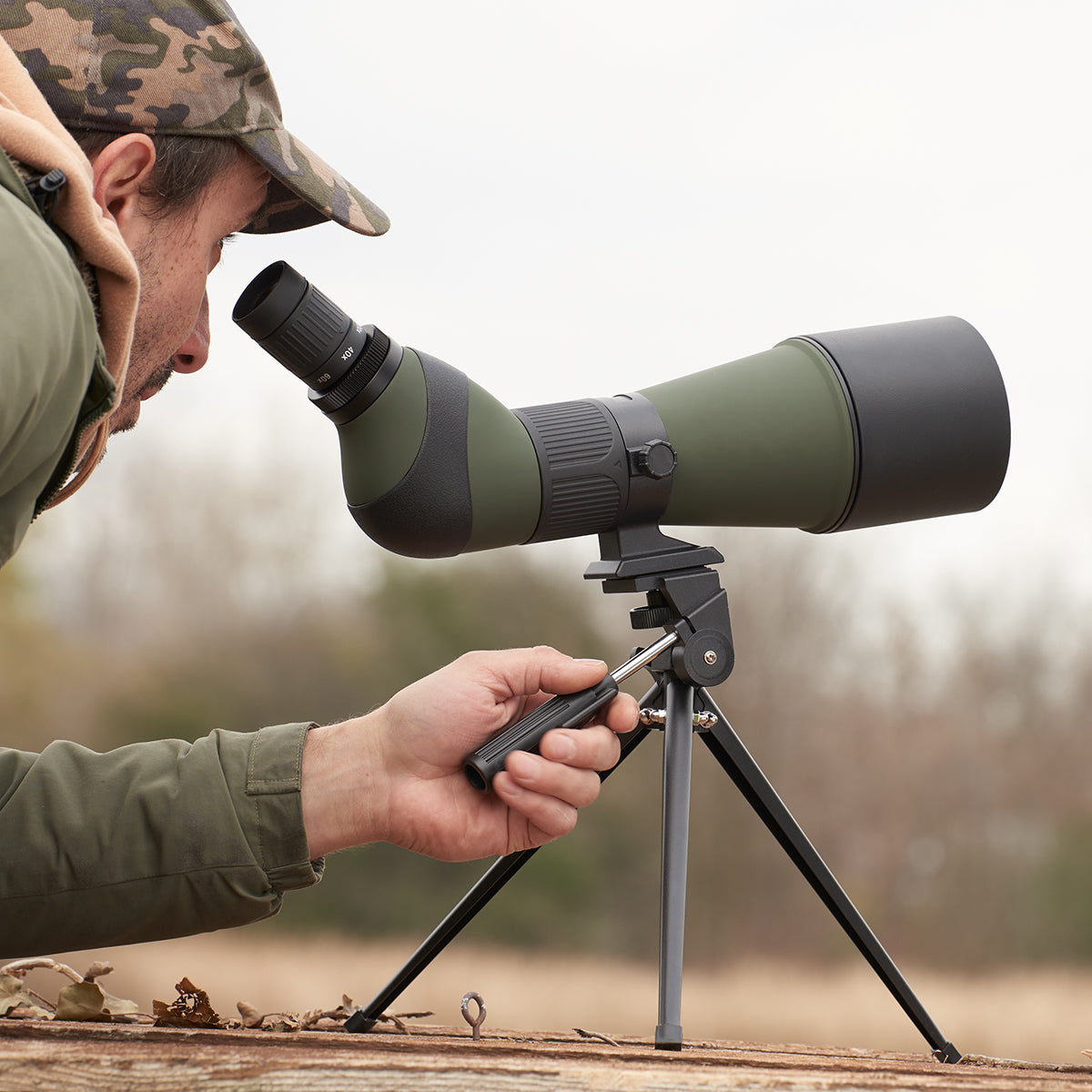 20x-60x Spektiv mit Smartphone-Adapter