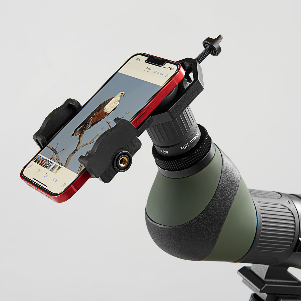 20x-60x Spektiv mit Smartphone-Adapter