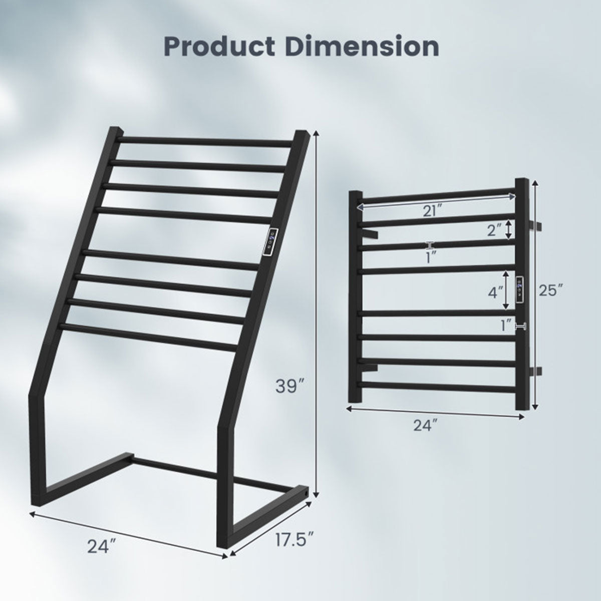 Handdoekradiator met led-display