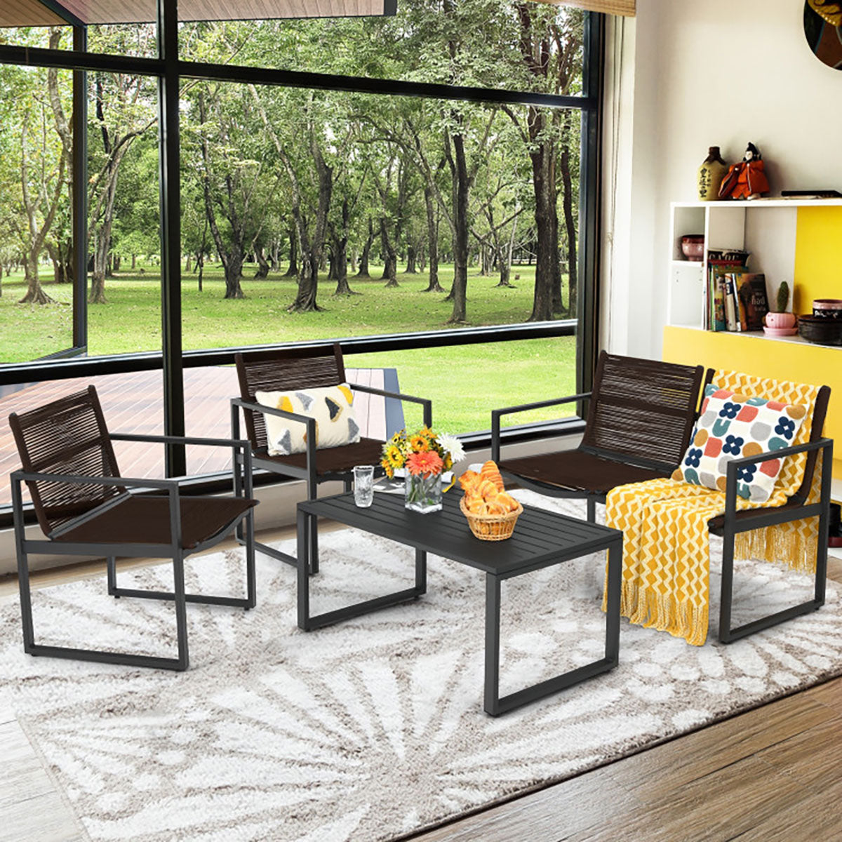 4-delige tuinset met loveseat