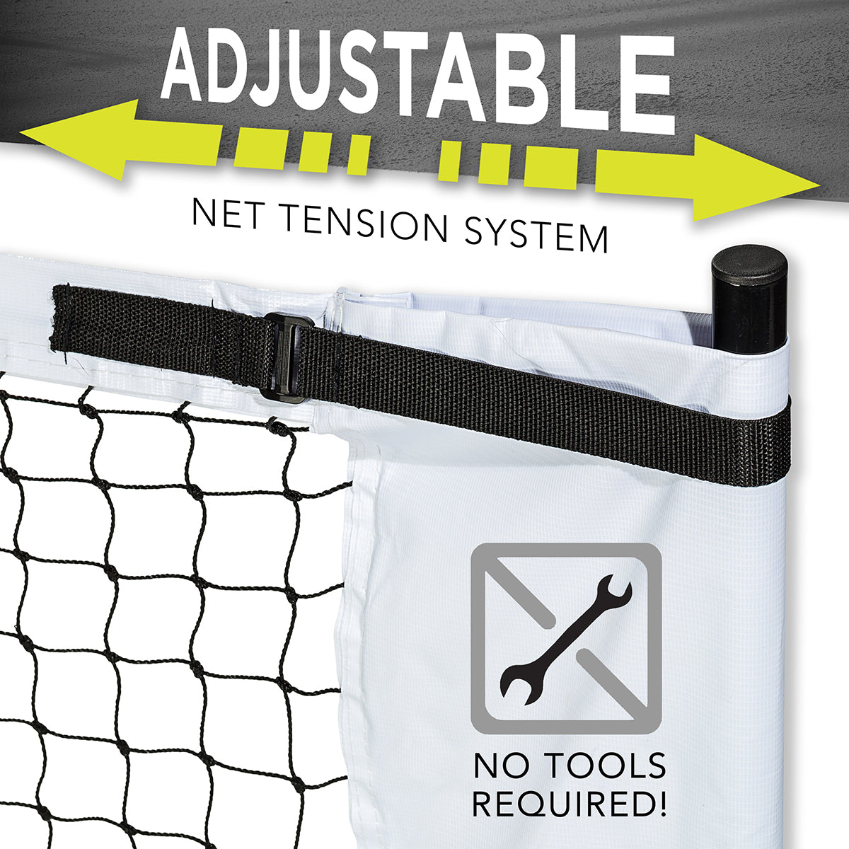 Officiële pickleballnetset (reglementaire afmetingen)
