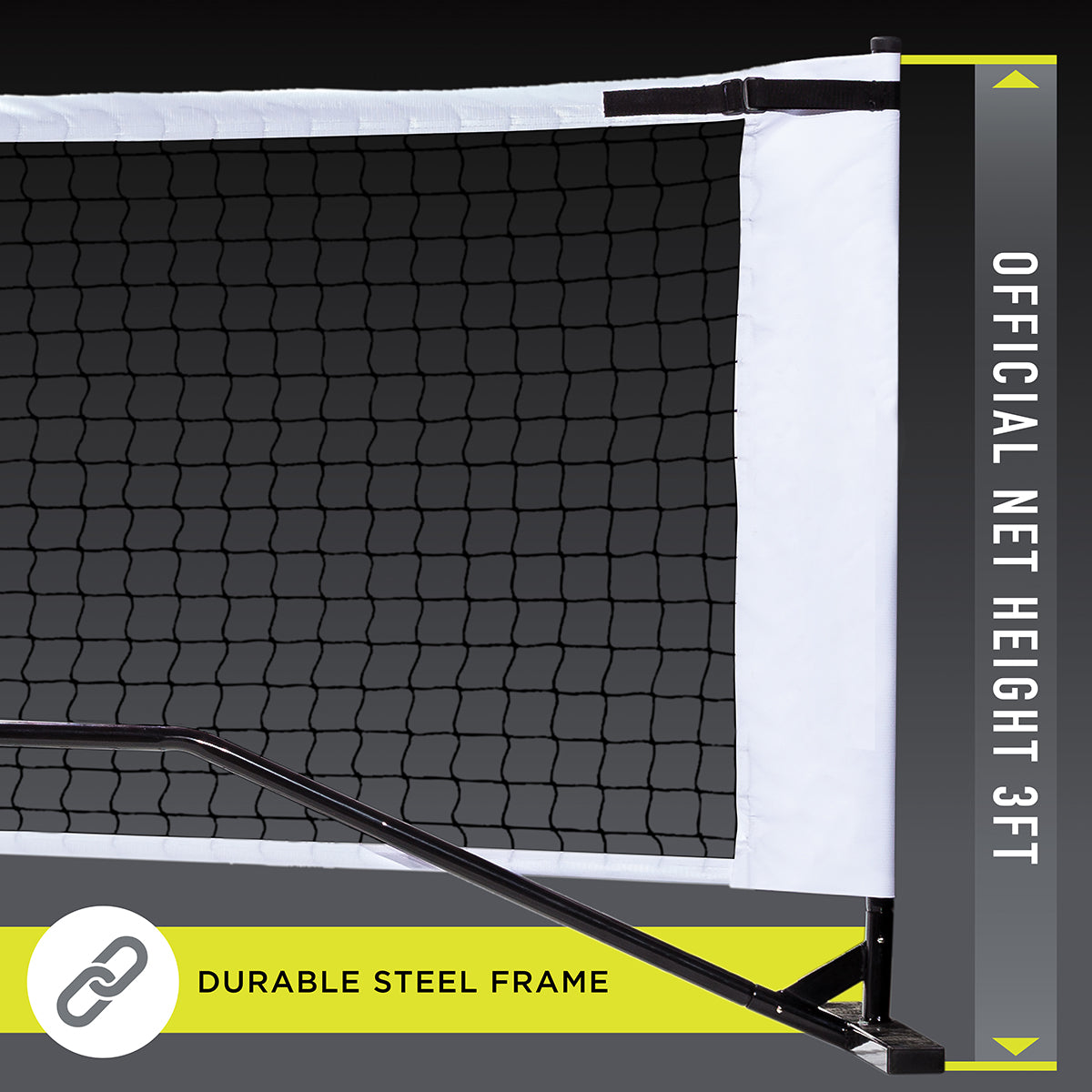 Officiële pickleballnetset (reglementaire afmetingen)