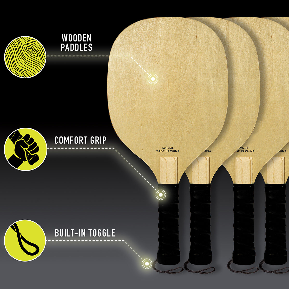 Officiële pickleballnetset (reglementaire afmetingen)