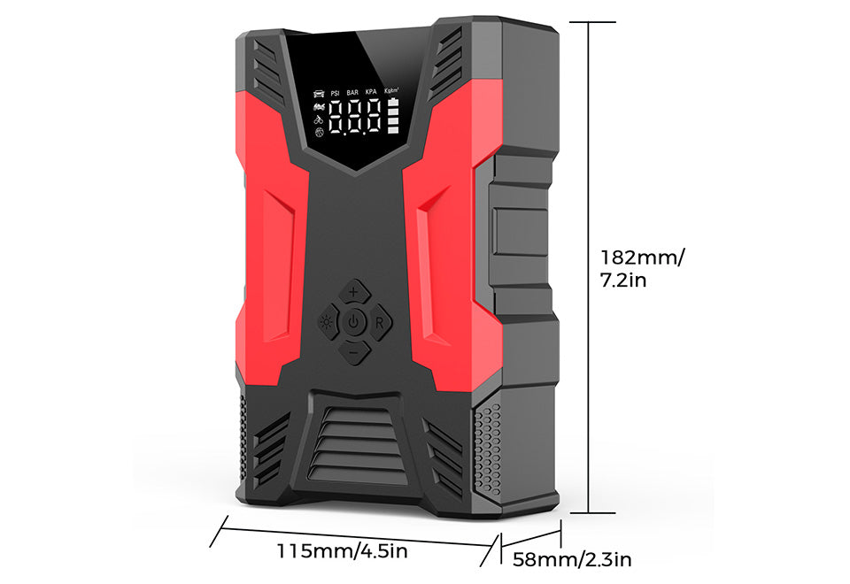 Jumpstarter met luchtcompressor
