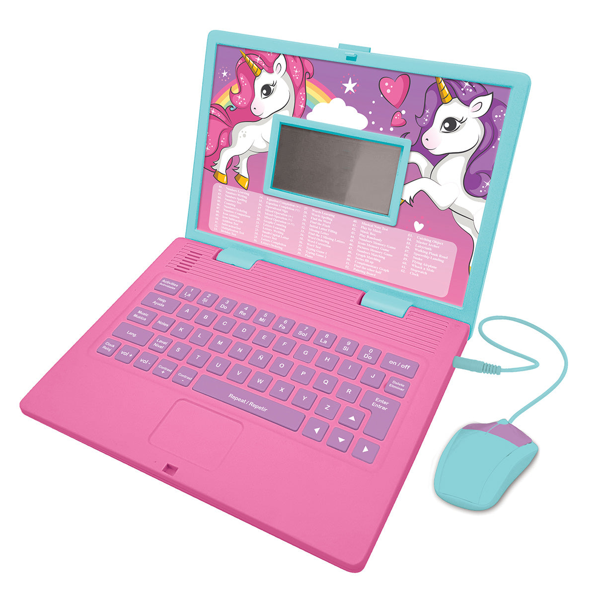Zweisprachiger pädagogischer Einhorn-Lernlaptop
