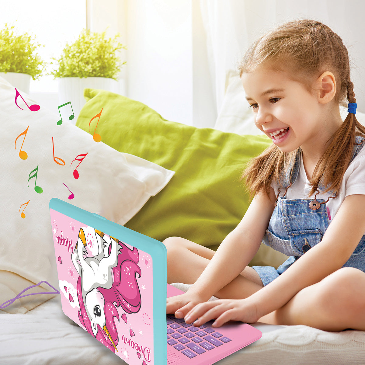 Zweisprachiger pädagogischer Einhorn-Lernlaptop