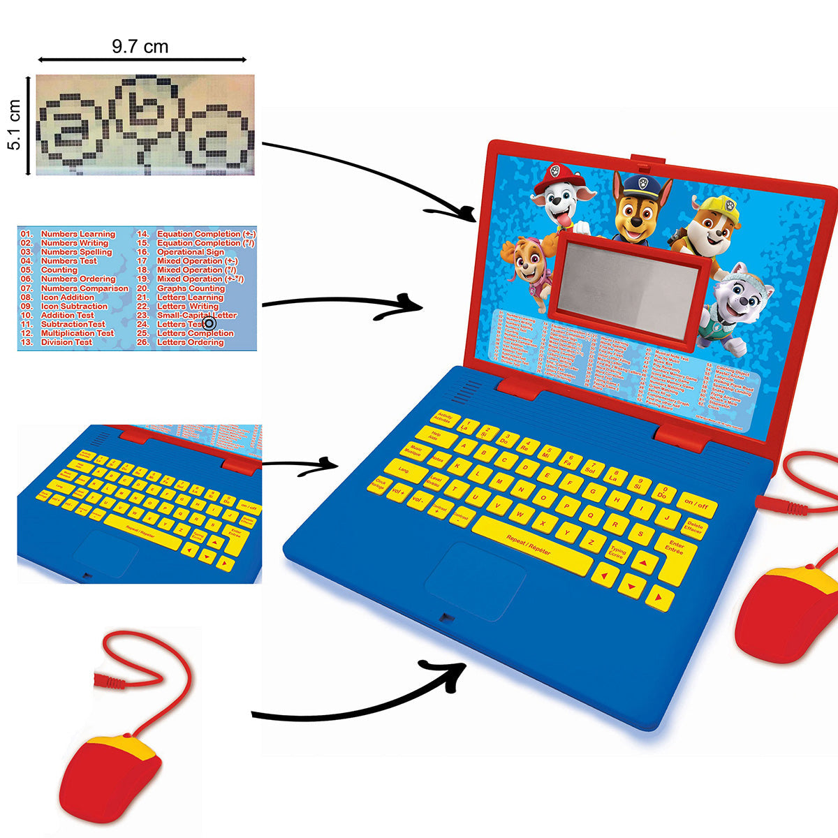 Paw Patrol zweisprachiger, sprechender Lernlaptop