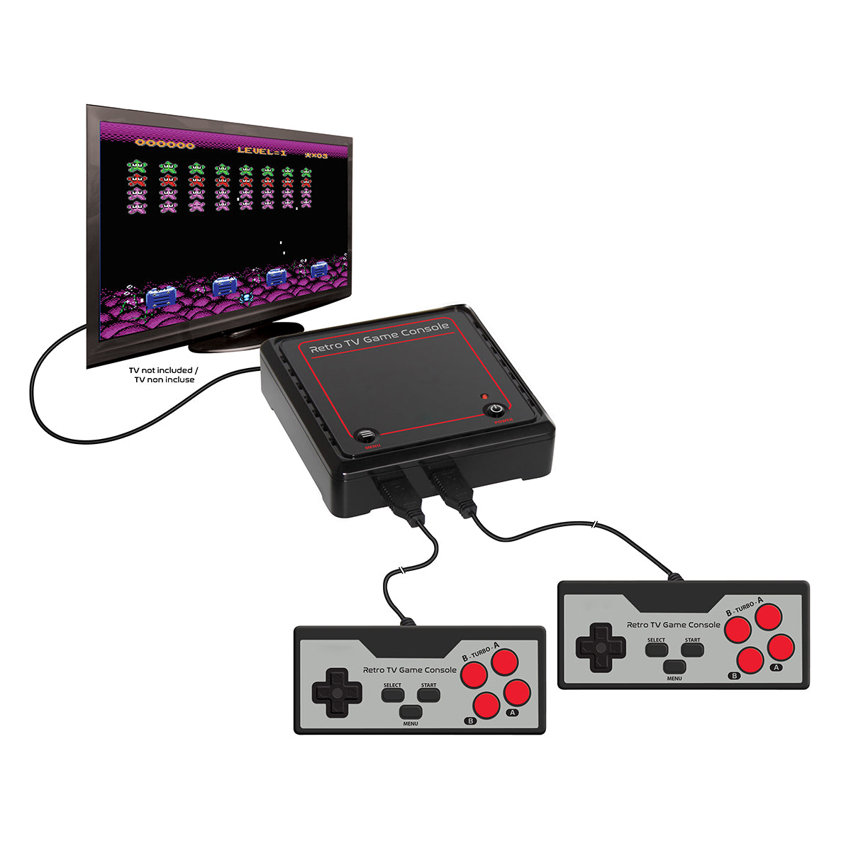 Retro-TV-Spielkonsole mit 300 Spielen