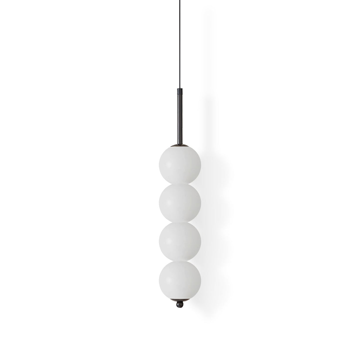 Lámpara de techo colgante con esferas de vidrio esmerilado y estructura de metal - Candelabro LED de múltiples globos para cocinas, comedores y entradas - Ajustable | Thomler