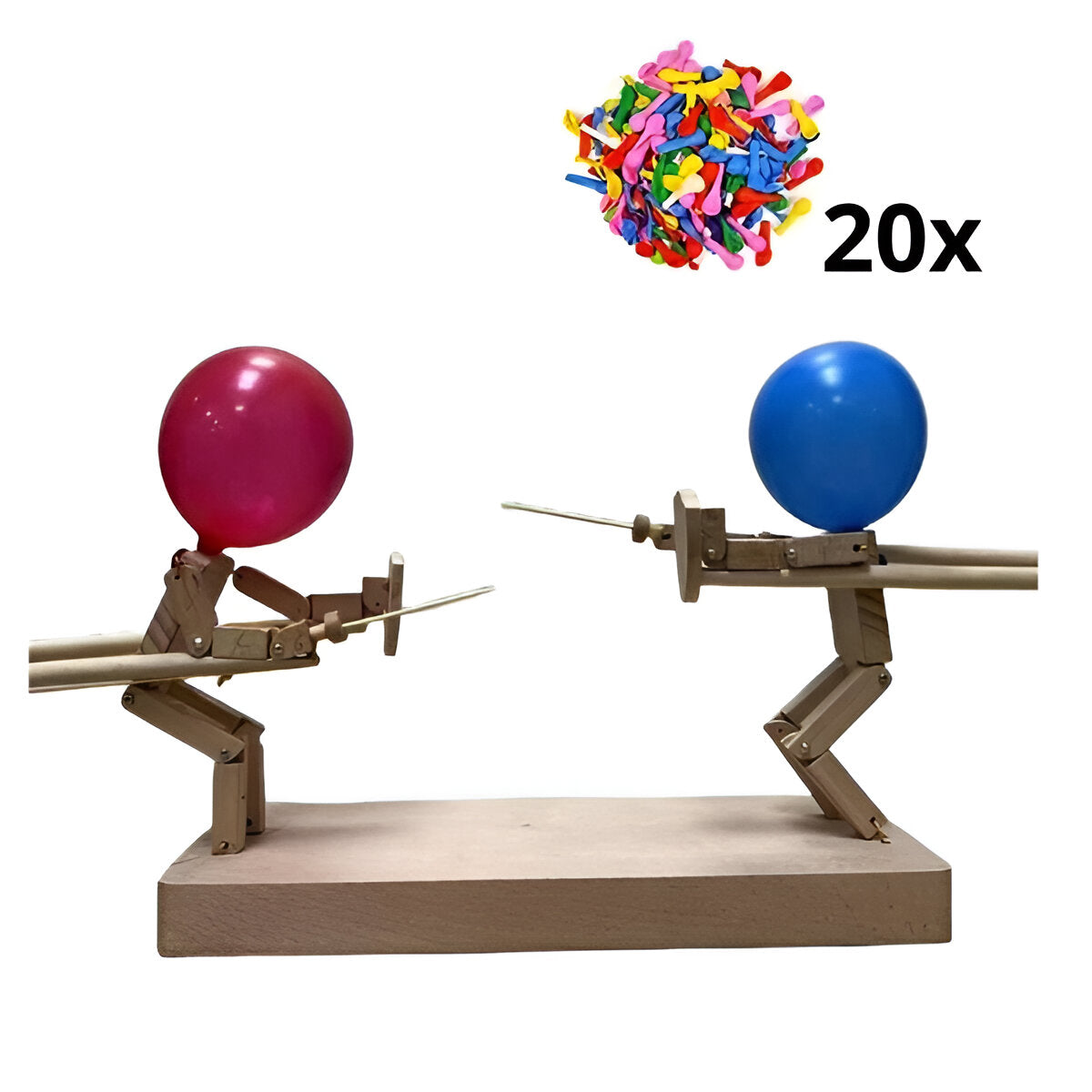 Houten schermpoppenspel