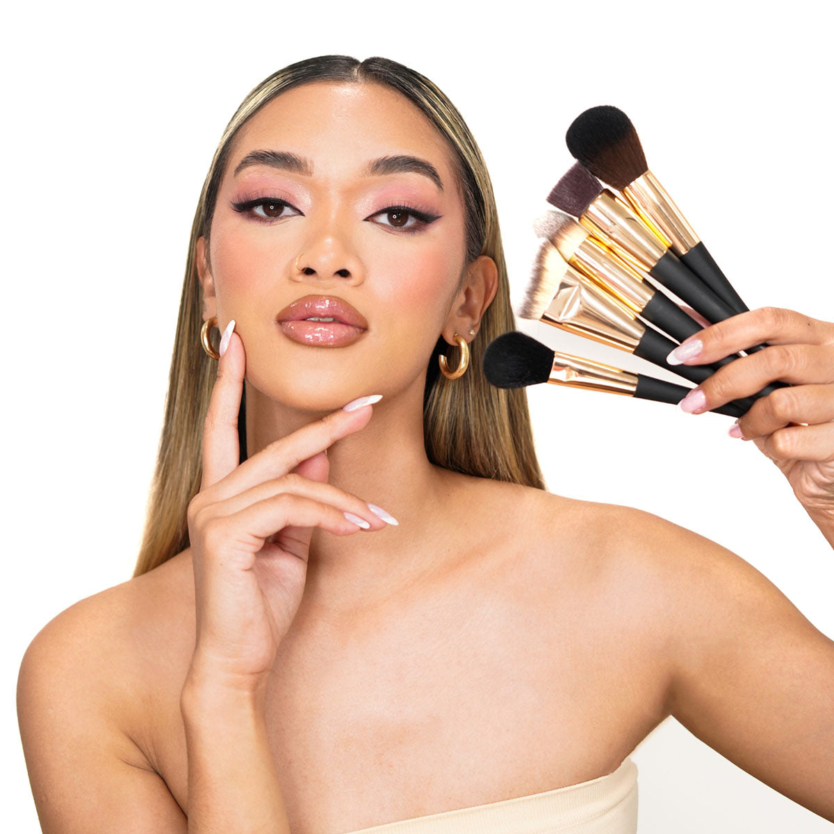Set profesional de 12 brochas de maquillaje