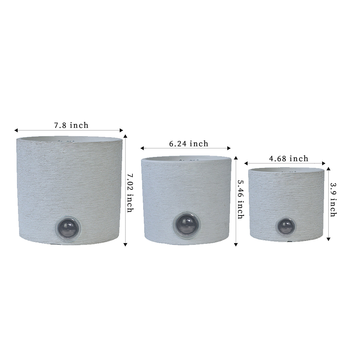Self-Watering Cylinder Pot System for Indoor Plants (Set of 3)