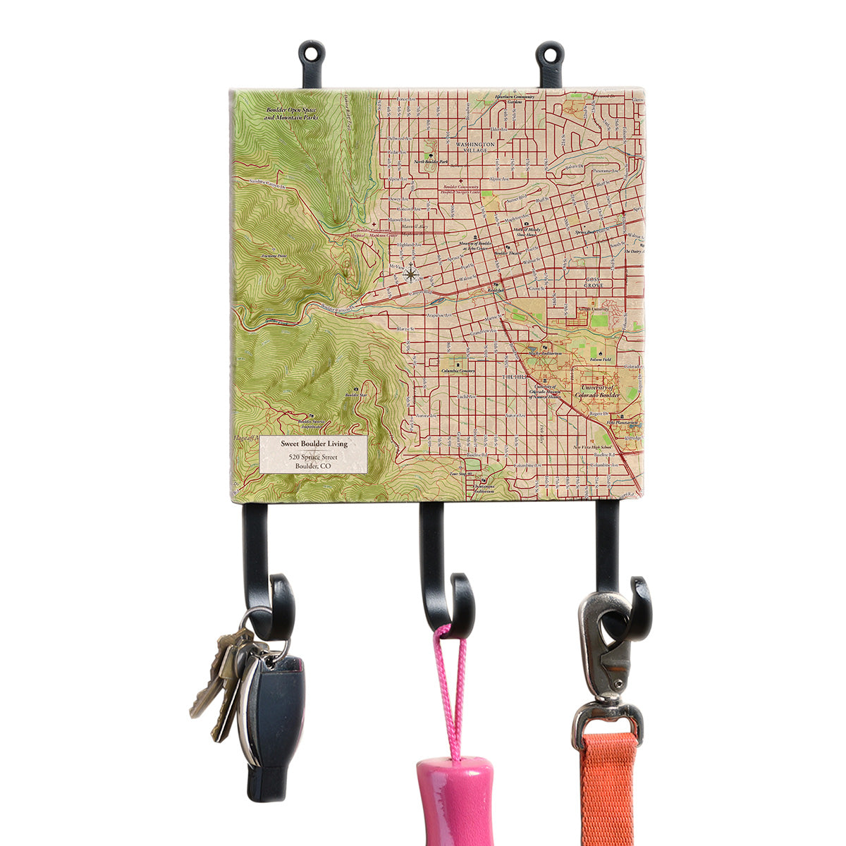 Personalized Marble Map Wall Hook
