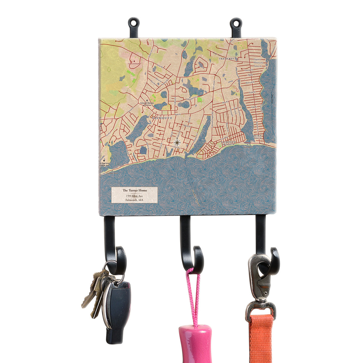 Personalized Marble Map Wall Hook