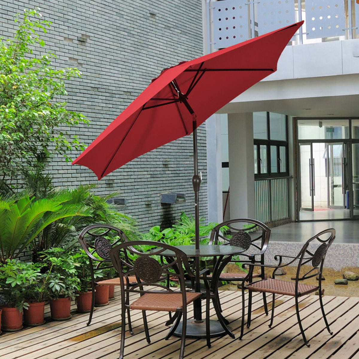 9' Marktparasol voor terrastafel