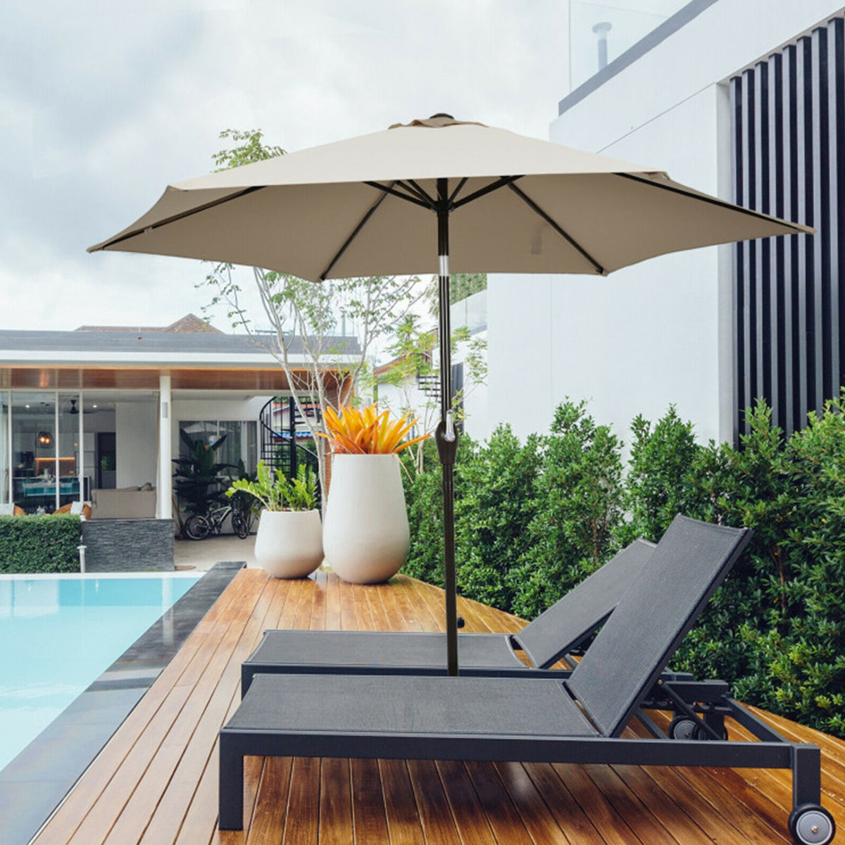 9' Marktparasol voor terrastafel