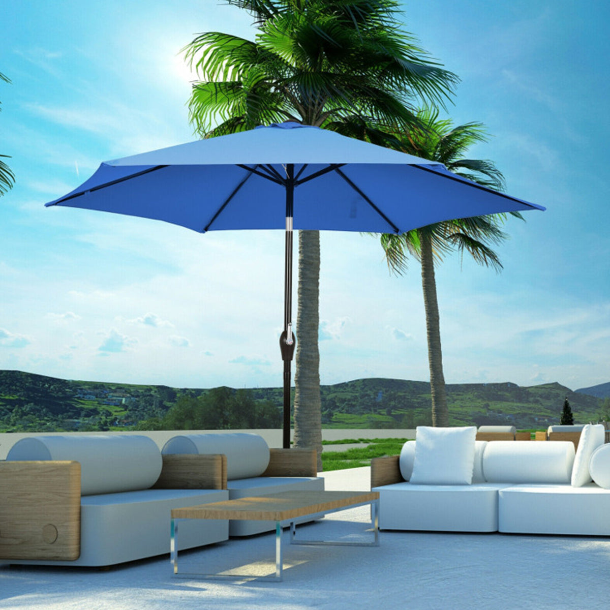 9' Marktparasol voor terrastafel
